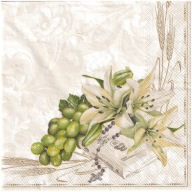 Prijímacie obrúsky 33x33cm ľalie prijímanie 2 ks.