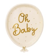 Oh baby taniere 22 cm 6 ks Baby Shower Ročné, papierové taniere