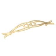 Nábytková úchytka GAMET UR40 brúsené zlato + Swarovski 128mm