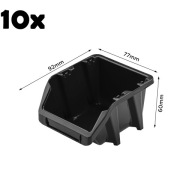 10 skladových kontajnerov 77x92x60 mm dielňa