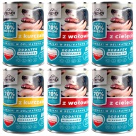 FRENDI Konzervované mokré krmivo pre psov, mix príchutí, 6 x 400g