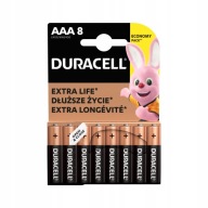 8x DURACELL alkalická batéria AAA R3 1,5V