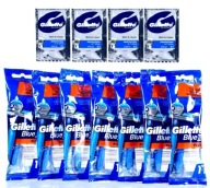 GILLETTE HOLENIE RAPS BLUE II PLUS 7 ks + SÚPRAVA GÉLU NA HOLENIE