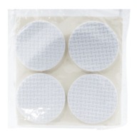Okrúhle filcové podložky pod nábytok, biele, 3,8 cm, 8 ks