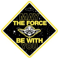 VÝSTRAŽNÝ ŠTÍTOK NA OKINÁ AUTA Star Wars, viacfarebný