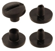 Plastové otočné nity 3,5 mm Čierne 10 ks