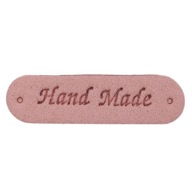 Etiketa HAND MADE púdrovo ružová musthave 2443