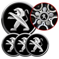 4 Emblémy Krytky ráfikov Kryty kolies Kolesá PEUGEOT COMPLET TOP 60 mm