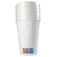 Papierové poháre, biele grilovacie poháre, 10 ks, 200 ml