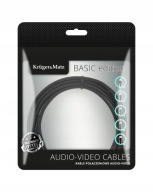 Káblový kábel Mini Jack konektor 3,5 mm 2x RCA Cinch stereo 5m Kruger&Matz