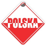 POĽSKO - VLAJKA - PRÍSAVKA NA OKINÁ AUTA