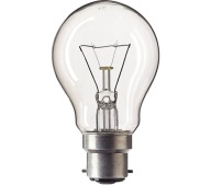 Tradičná žiarovka VEĽKÝ ANGLICKÝ ZÁVIT A55 230V B22 22mm 40W priehľadná