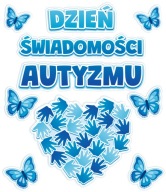 Letáková dekorácia - AUTIZMUS - Deň povedomia o autizme (60x65cm)