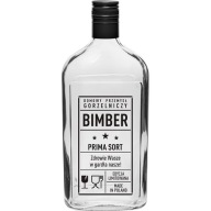 SKLENENÁ FĽAŠA S POTLAČOU BIMBER 0,5L