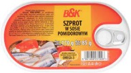 B&K šprota v paradajkovej omáčke 170g