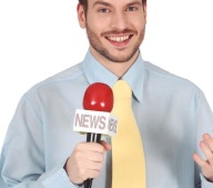 Mikrofón Reportér Novinár Správy Správy Udalosti 25cm