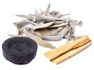 Biela šalvia, Palo Santo, Charcoal EZO 3 Energy Cleansing Set