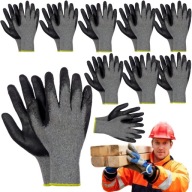 10x bavlnené rukavice Silné latexové EcoDrago 10 pracovné rukavice