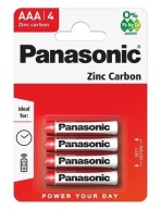 BATÉRIA R3 AAA PANASONIC ZINC CARBON 4ks R03RZ