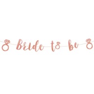 Bride to be banner rose gold 150 cm Bachelorette party