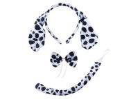 DALMATIAN set Čelenka uši, chvostový motýlik