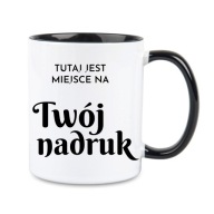 Biely Combo hrnček, čierny vnútro, 330 ml, s ľubovoľnou grafikou, logom, textom