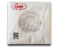 Biele lesklé obrúsky Communion IHS SILVER MANDALA