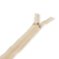 Alpha nerozopínateľný krytý zips, svetlo béžová, 25 cm