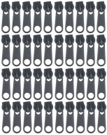 3mm zipsy na zipsovú pásku GRAFITOVÝ zips - 40 ks
