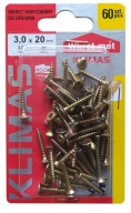 SKRUTKY DO DREVENÉHO NÁBYTKU SKRUTKY MET 3,0x20 mm 60 ks