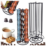 RACK NA KAPSULE Dolce Gusto na kávu, 28 kusov kapsúl, otočný, čierny