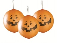 Halloween tekvica Balloons Balloons s gumou, 3 ks.
