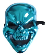 Monster maska ​​metalíza modrá Halloween Ball