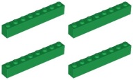 LEGO 3008 BRICK 1x8 zelená NOVINKA (13g) 4 ks.
