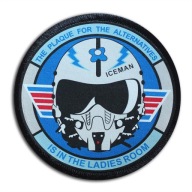 Nášivka Top Gun ICEMAN, potlač DTF na suchý zips