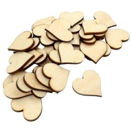Srdce drevené srdiečka 2cm dekorácia z preglejky 50ks decoupage Valentín