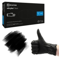 ČIERNE nitrilové rukavice MERCATOR NITRYLEX čierne AQL 1,5 veľkosť M 100 ks.