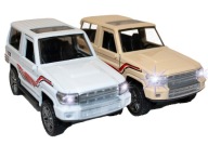 TERÉNNE AUTO, KOVOVÁ PRUŽINA, OTVÁRACIE DVERE, LED LAMPY, ZVUKY E1605 EMAJ
