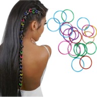 Korálky Ozdoby do vlasov, vrkoče, ozdoby, farebné prstene HAIR RING