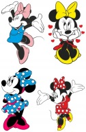 NÁLEPKY MICKEY MINNIE MOUSE NA BIELEJ FÓLII NA NÁSTENNÝ NÁBYTOK