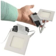 Biely LED stropný panel s montážou, jednoduchá inštalácia
