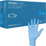 Modré nitrilové rukavice M 100 kusov
