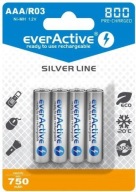 750mAh AAA R3 Ni-Mh everActive x4 batéria - blister