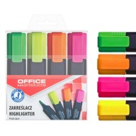 Sada 4 farieb zvýrazňovačov kancelárskych produktov