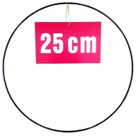 ČIERNY prsteň/ráfik na lapače snov a makramé, 25 cm