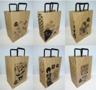 VERTIKÁLNA Kraftová darčeková TAŠKA 250X345 VEĽKOSŤ L Mix Fresh DEKORATÍVNA