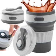 SKLADACÍ SILIKÓNOVÝ TURISTICKÝ hrnček NA KÁVU, ČAJ, NÁPOJE V AUTE