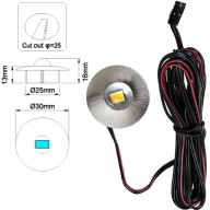 12V MALÉ ZAPUSTENÉ SVETLO 6000K 0,7W STUDENÉ LED BODOVÉ SVETLO