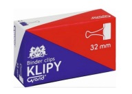 Klipy Grand 32 mm čierne 12 ks.