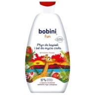 BOBINI penový umývací gél do kúpeľa pre deti 2v1 Maxi penový žirafa 500ml